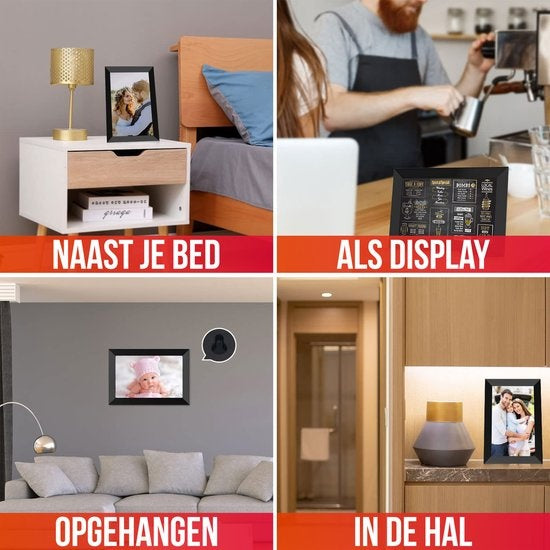 Cadre photo numérique - Strex - WiFi - Écran tactile de 10,1 pouces - Logiciel Frameo via App