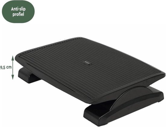 BRASQ Repose-pieds ergonomique pour bureau - Accessoires de bureau - Réglable - Antidérapant - Repose-pieds banc