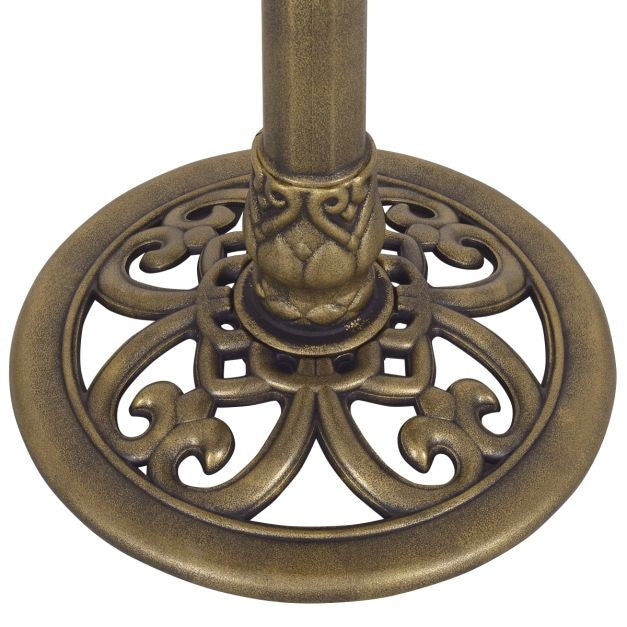 Station d'alimentation pour oiseaux Station d'alimentation pour oiseaux Support pour mangeoires 50 x 76 cm bronze