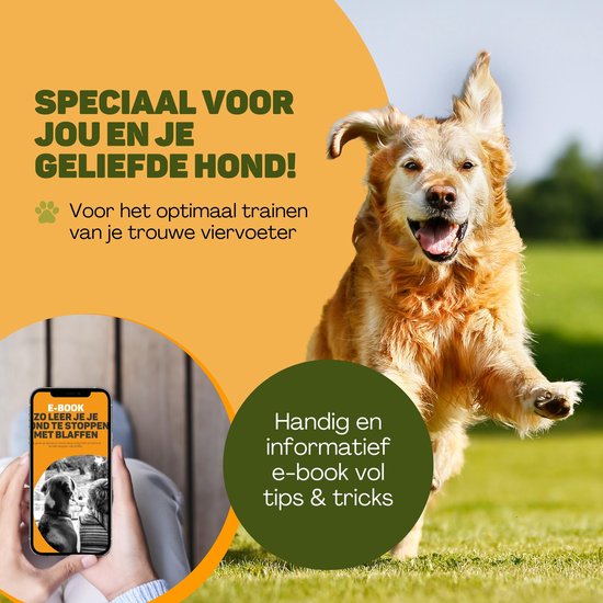 Vulpes Goods® Pets - Dispositif anti-aboiement à ultrasons PRO - Dresseur de luxe - Rechargeable - Fonctionnement automatique - Pas de choc - Résistant à l'eau - Pour tous les chiens - Intérieur et extérieur - Portée de 15 m - 3 étapes - Anti-aboiement -