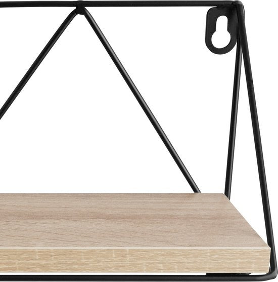 tectake® - 2 Etagères murales Rockport industrial light brown - 404432