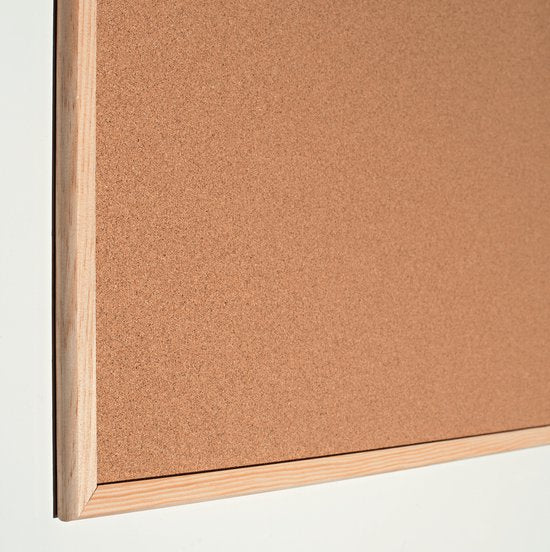 Tableau d'affichage Esselte - Support - 80 x 60 cm - Avec punaises - Brun naturel