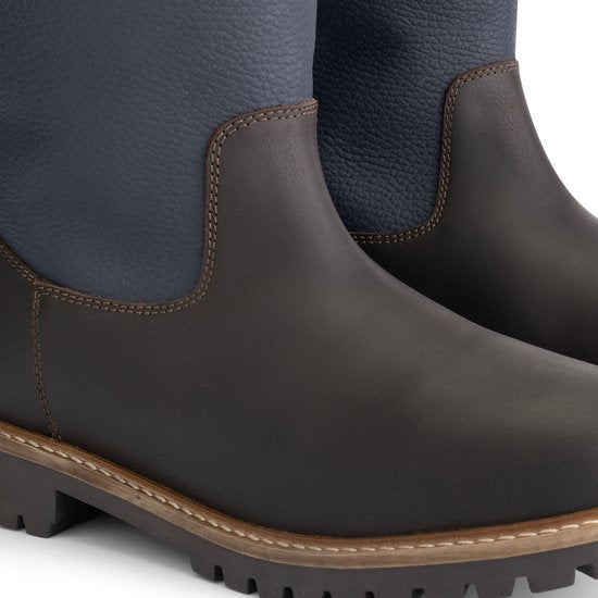 Travelin' Finnmark - Bottes imperméables pour homme - Doublées de laine - Marron foncé - taille 48