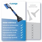 Grattoir à glace LICARGO avec balai à neige – Doté d'une lame extra-large, de brosses souples et d'une poignée ergonomique – Pour voitures et SUV – Plastique noir et bleu – Soixante-sept centimètres