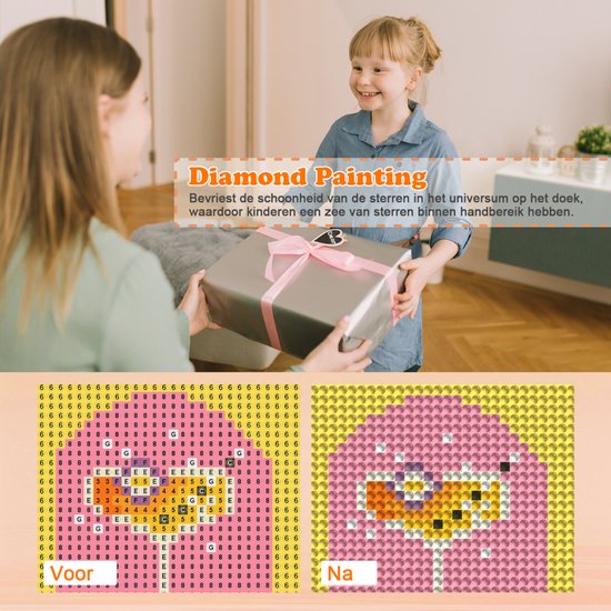 Rubye® Mini peintures diamantées - 2 pièces - Adultes - Peinture diamantée enfants - Set - Cocktails - 15x20cm