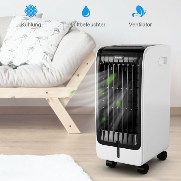 Climatiseur portable Coast 3-en-1 75 W – 6 L – 32 x 25 x 57 cm – Noir et blanc