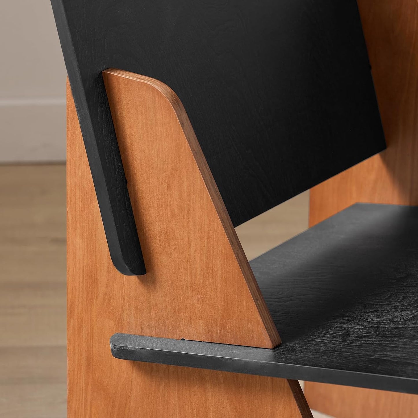 Chaise de salle à manger SoBuy avec dossier - Noire - 53 x 56 x 78 cm