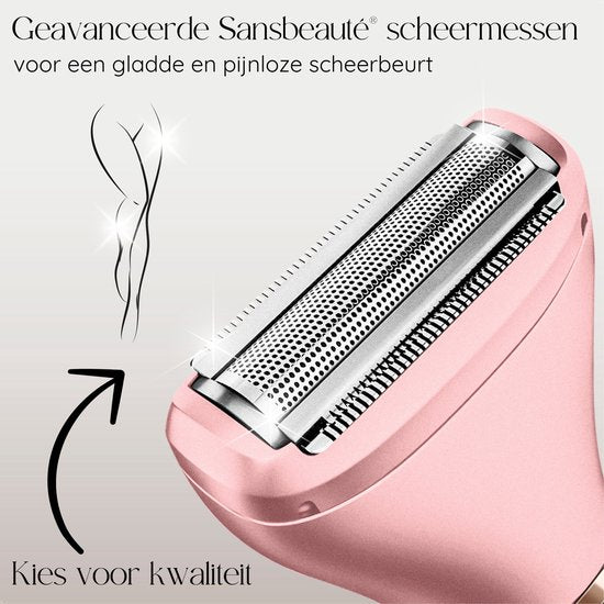 Sansbeauté® 3-in-1 rasoir de femme - électrique - tondeuse - rechargeable par USB