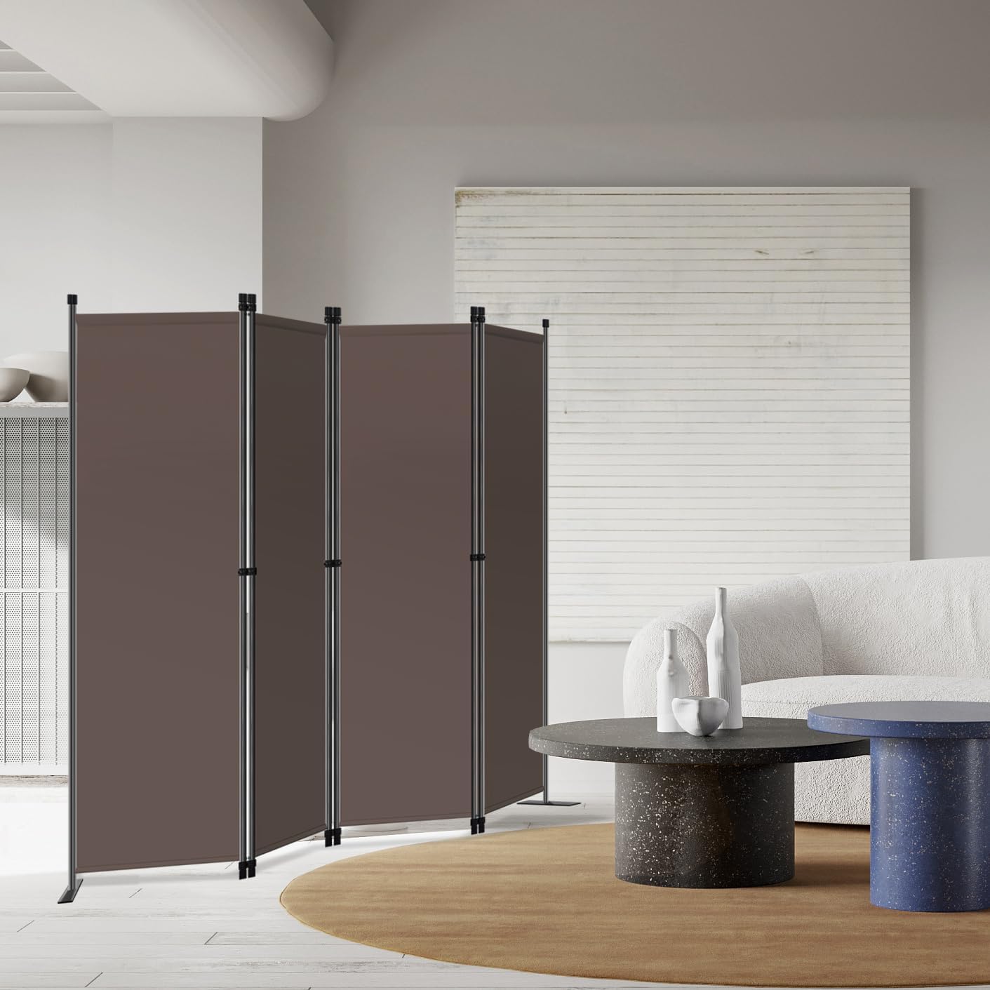 Angel Living Paravent - 4 Panneaux - 224 x 165 cm - Marron