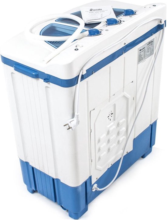Lave linge et sèche linge TecTake - Blanc et Bleu