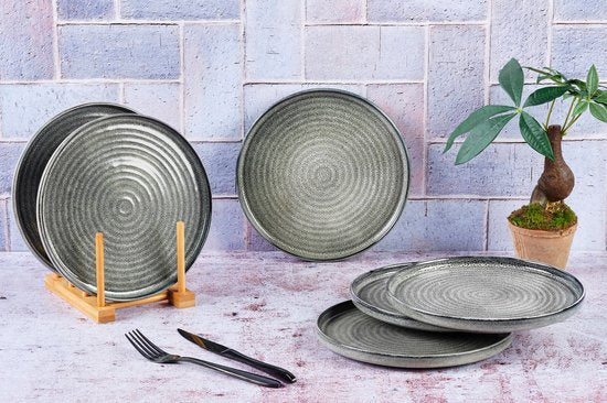 assiette ZEN Ø22cm - 6 pièces - Naturel
