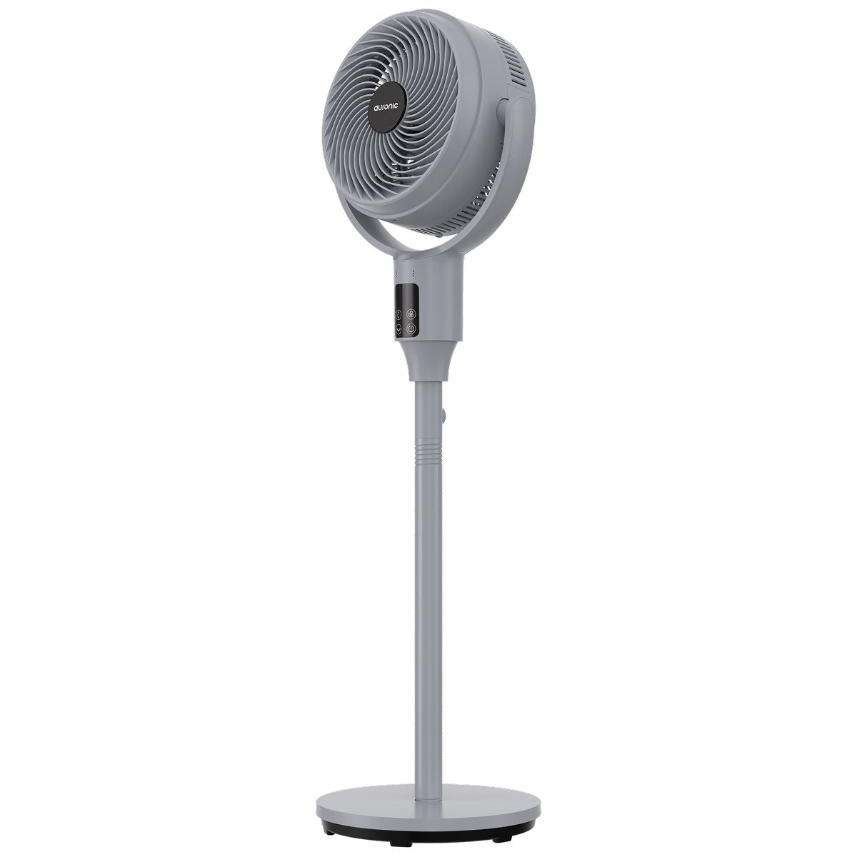 Ventilateur sur pied Auronic - 59/108 cm - 9 vitesses - Oscillation à 90° - Télécommande - Silencieux - Gris