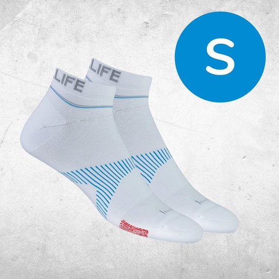 NeuroSocks NoShow blanc S (35-38) - - Chaussettes - bien-être - Au travail, pendant le sport et les loisirs - Motif Neuro Tech « VOXX HPT Pattern »