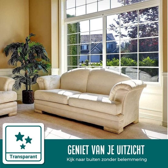 Homewell Film pour fenêtre HR++ 120x300cm - 99% de protection UV - Autocollant statique - Isolant - Transparent