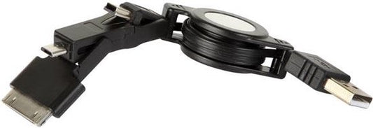 Usb vers Mini Usb + Micro Usb + Ipad/Ipod - Self-coiling