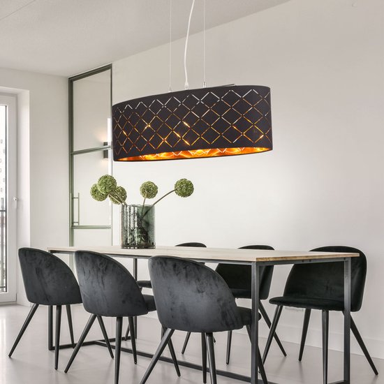 Globo - suspension - Gunther - noir - métal - grande lampe de table - LED_E27 - 15229H2LMDS
