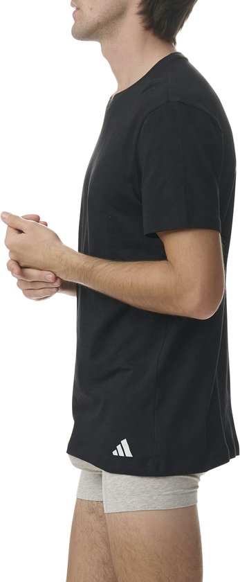 T-shirt à col rond Adidas pour homme (lot de 3) - Taille L