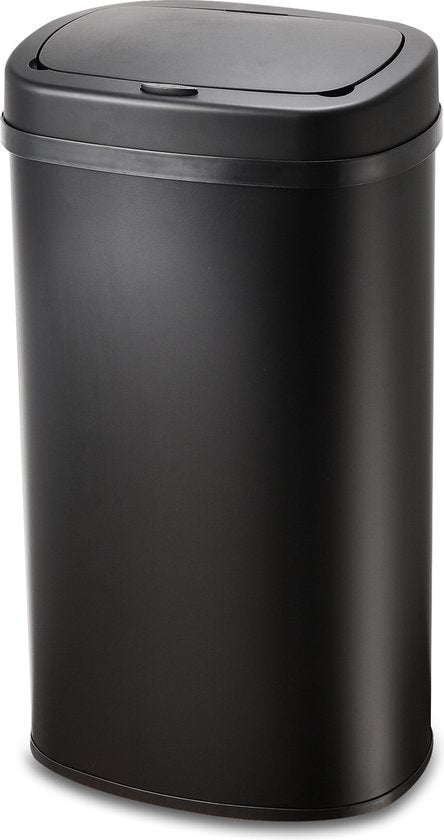 Bayt Poubelle - Poubelle 60 litres - Poubelle - Corbeille - Métal - Noir
