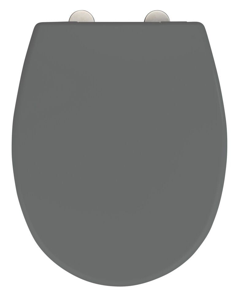 Siège de WC WENKO Vorno Neo gris - Duroplast - Easy-Close - Fix-Clip