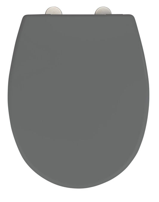 Siège de WC WENKO Vorno Neo gris - Duroplast - Easy-Close - Fix-Clip