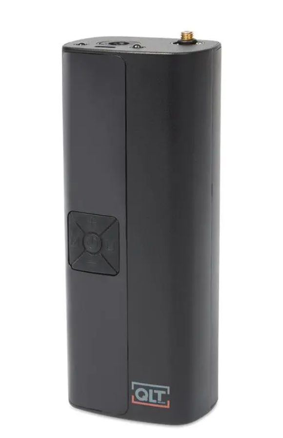 Compresseur d'air sans fil QLT – Rechargeable par USB – Écran LCD avec éclairage LED – Noir – 5,5 x 4,5 x 19,8 cm