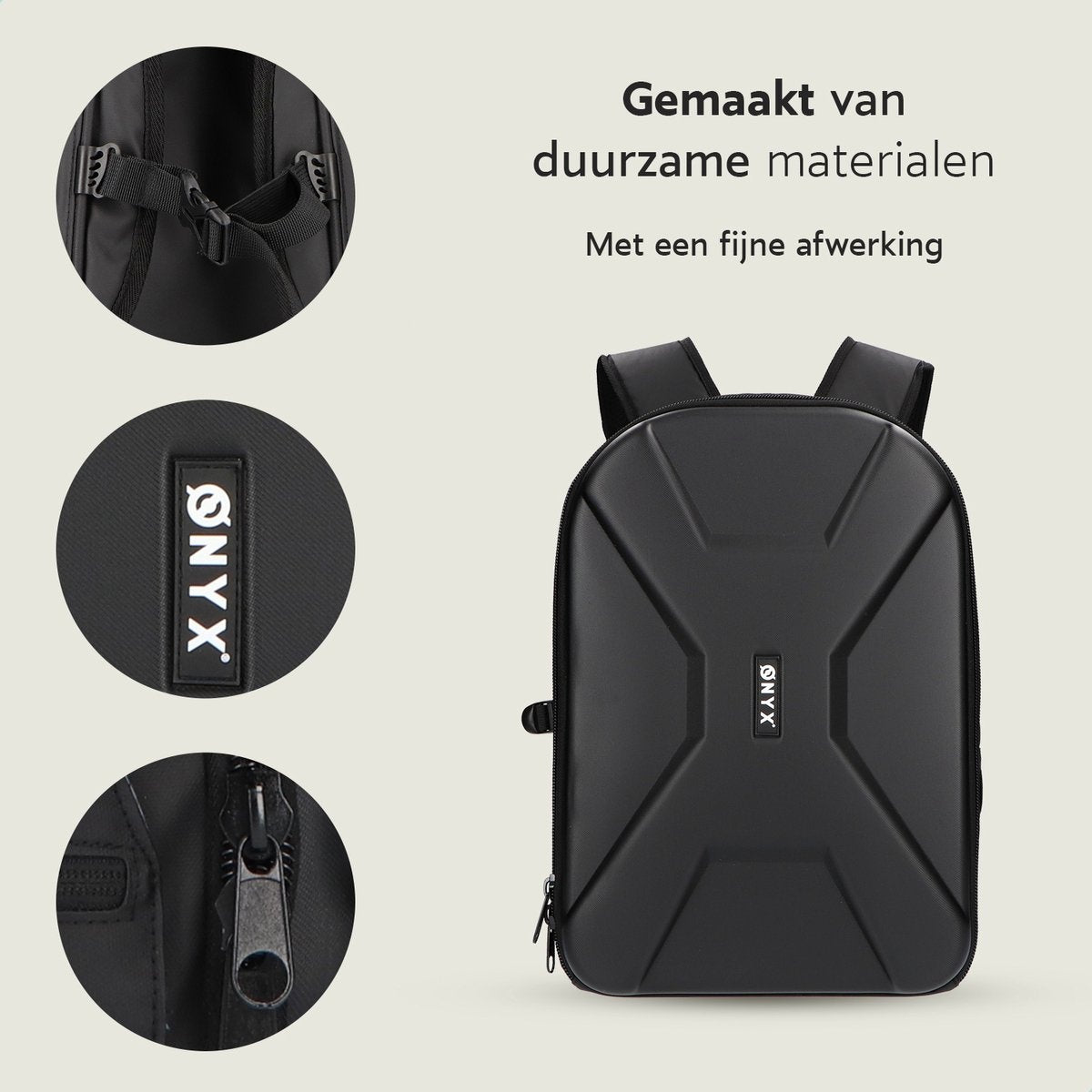 ONYX Sacoche pour appareil photo avec compartiment pour ordinateur portable - Sac à dos pour appareil photo SLR - Résistant aux éclaboussures - Drones - Sac de voyage rigide