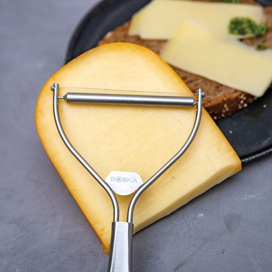 Boska Trancheur de fromage avec fil de coupe Monaco+ - Trancheur de fromage jeune - Trancheur de fromage jeune et à pâte molle sans croûte - Fil de coupe - acier inoxydable - Ustensiles de cuisine - Accessoires de cuisine - Garantie 10 ans