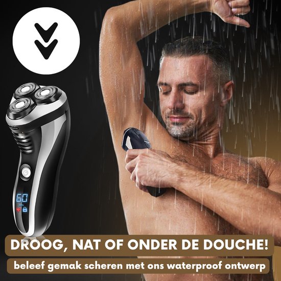 Rasoir 2-en-1 pour hommes avec tondeuse S1111 + tête de rasage supplémentaire - Sansbeaute® - Wet & Dry - Tondeuse de précision - Électrique - Rasoir électrique - Étanche