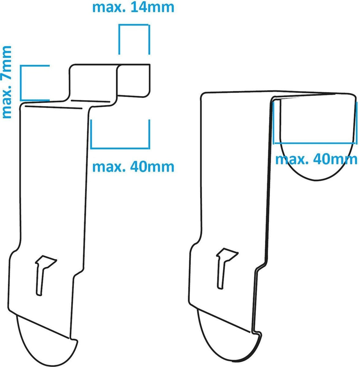 O'DADDY® porte chaussures suspendue - Convient aux portes droites et obtuses, des deux côtés - 20 x 51 x 182 cm - Noir