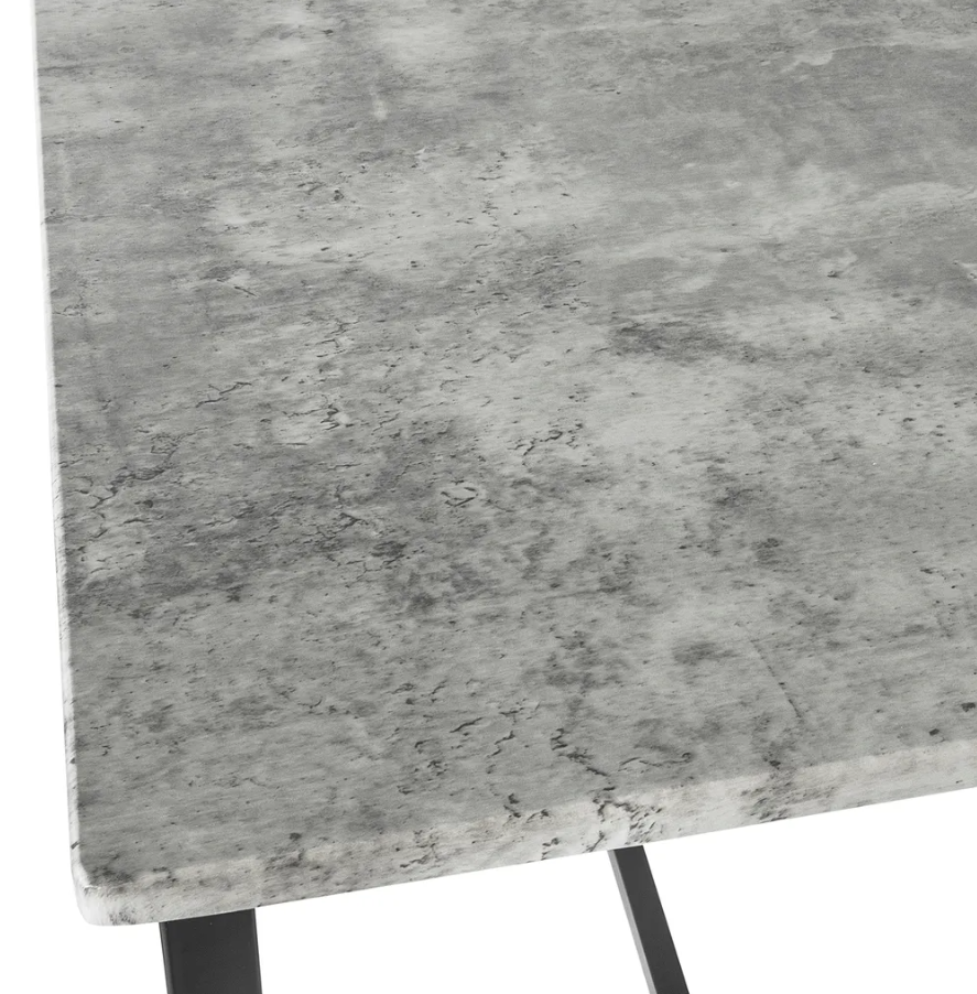 SoBuy Table de bar - 4 tabourets - Ensemble de table de bar - 5 pièces - 100 x 87 - 60 cm - jusqu'à 120 Kg - Gris/Noir