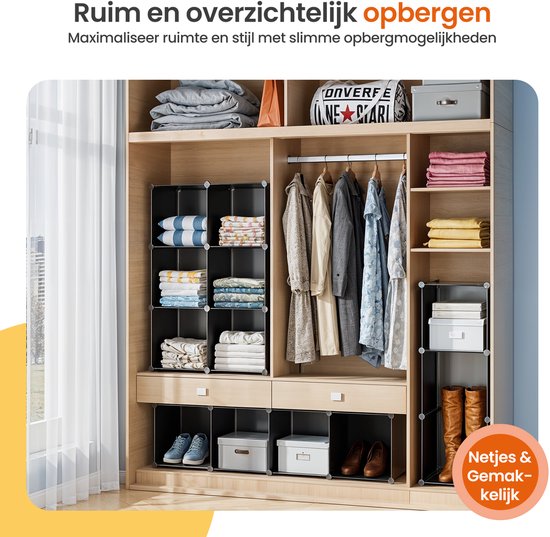 Meuble de rangement pliable Goliving - 24 paires - 92 x 82 cm - Meuble à chaussures - Meuble à chaussures avec portes - Banc à chaussures - Noir