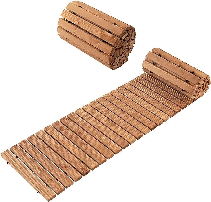 Coast Garten-HolzWeg 245 x 43 x 2 cm Pavé droit roulant résistant aux intempéries à l'extérieur