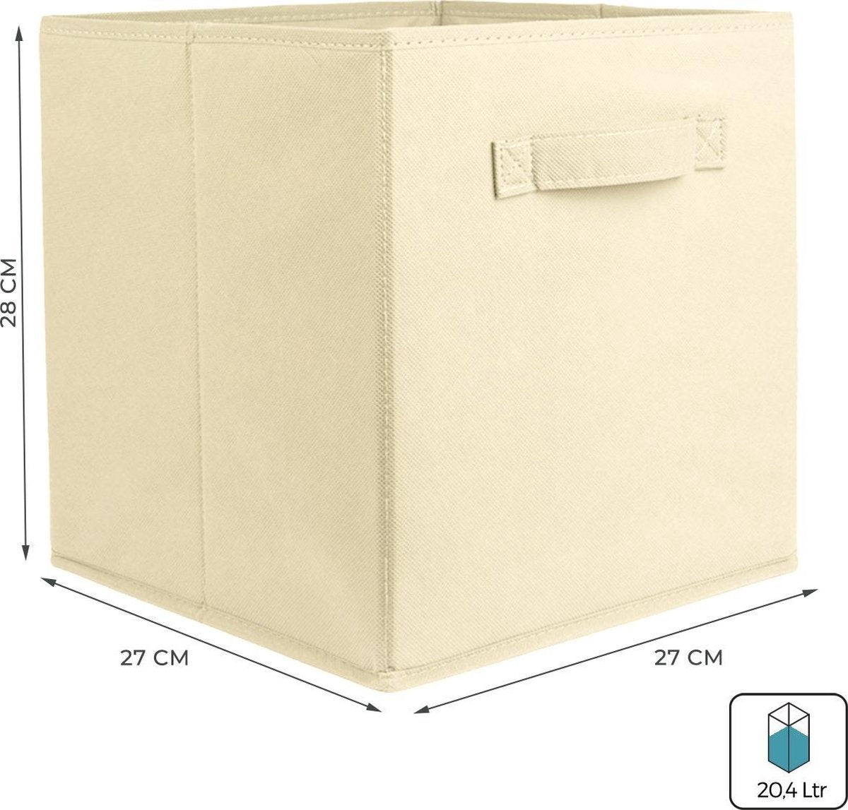 LifeGoods Organiseurs de placards - 6 pièces - 20L - Textile - Beige