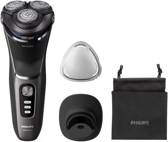 Philips Shaver 3000 Series S3343/13 - Rasoir électrique – avec tondeuse – pour hommes - Gris foncé
