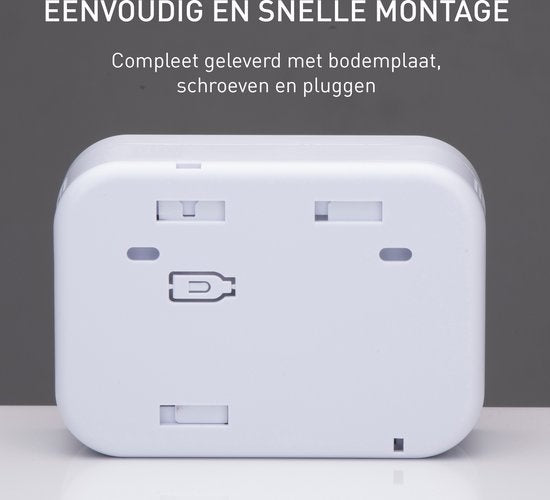 Détecteur de CO Grundig - Détecteur de monoxyde de carbone très sensible - Écran LCD - Capteur 10 ans - Blanc