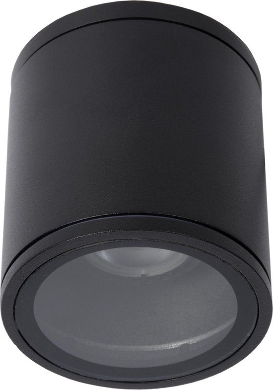 Lucide AVEN - Spot de plafond (lampe de plafond) pour salle de bains - Ø 9 cm - 1xGU10 - IP65 - Noir