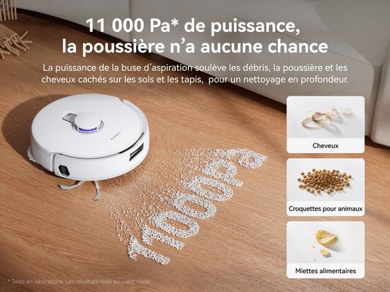 NARWAL – Freo X10 Pro – Robot aspirateur et laveur – 11 000 Pa – Nettoyage automatique