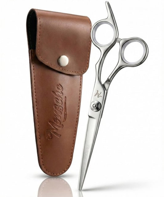Ciseaux de coiffure ProTrue avec étui en cuir - Ciseaux de coiffure pour droitiers - Ciseaux de coiffure en acier inoxydable