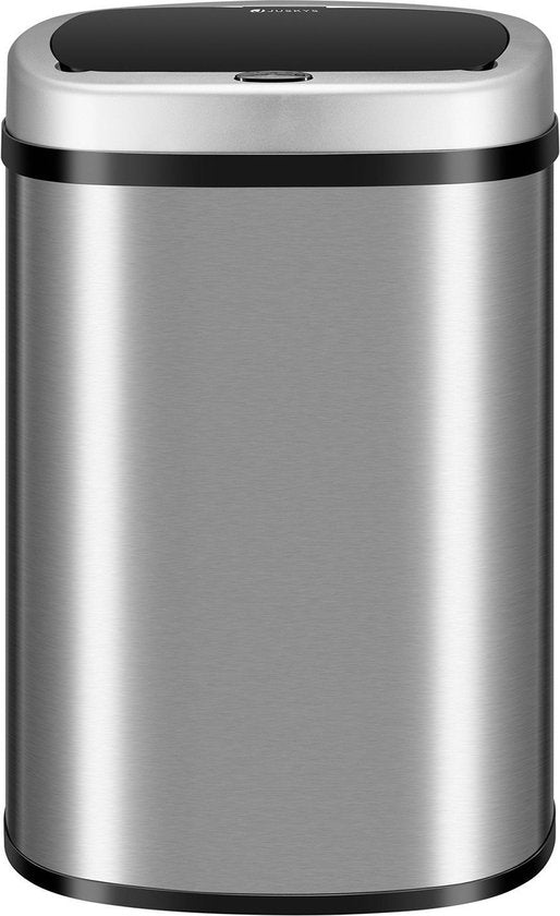 Poubelle automatique / Poubelle à déchets / Poubelle à détecteur - 50 litres - Argenté - Rectangle