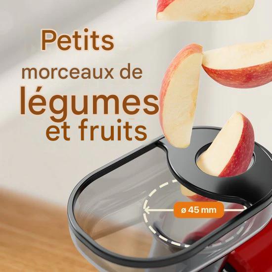 KitchenBrothers Extracteur de jus - Compact - Presse-agrumes - Presse-légumes et fruits - 45 mm - 500 ml - Rouge