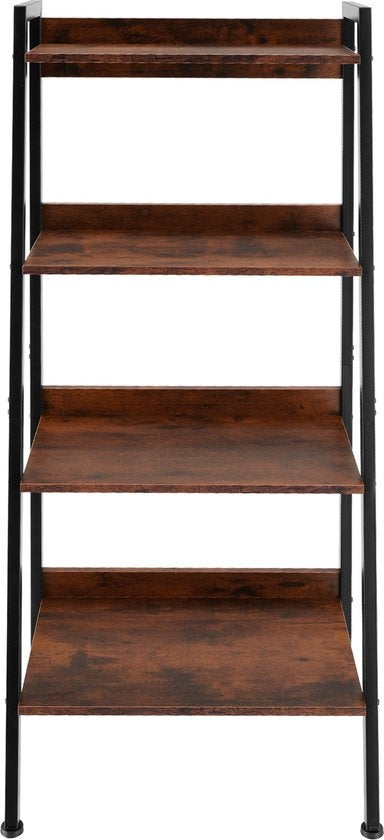 tectake - Etagère murale, échelle, bibliothèque - Chatham industrial dark brown - 404702