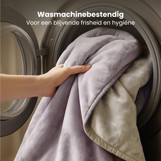 Couverture électrique Auronic - Couverture chauffante - 1 personne - 3 niveaux de chaleur - avec minuterie - 160 x 120cm - Rose