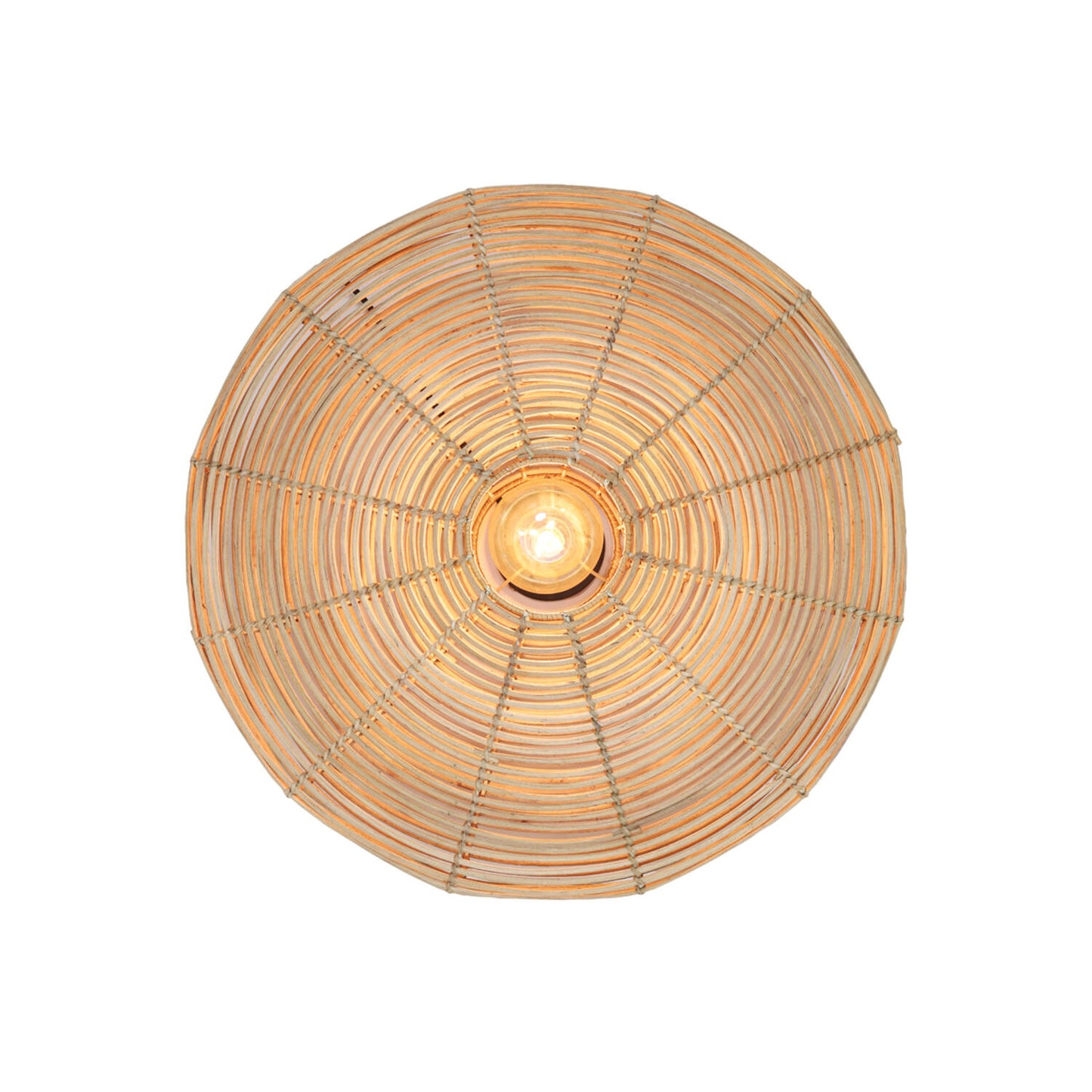 Applique murale Mataka de Light & Living – Ø 60 cm – Rotin tressé, couleur naturel/marron – Applique murale ronde moderne pour un effet lumineux chaleureux – Source lumineuse non incluse – Douille E27