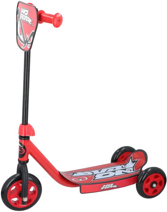 Trottinette No Fear à 3 roues pour enfants - pour garçons et filles - À partir de 3 ans - Poids max. 20 kg - Rouge