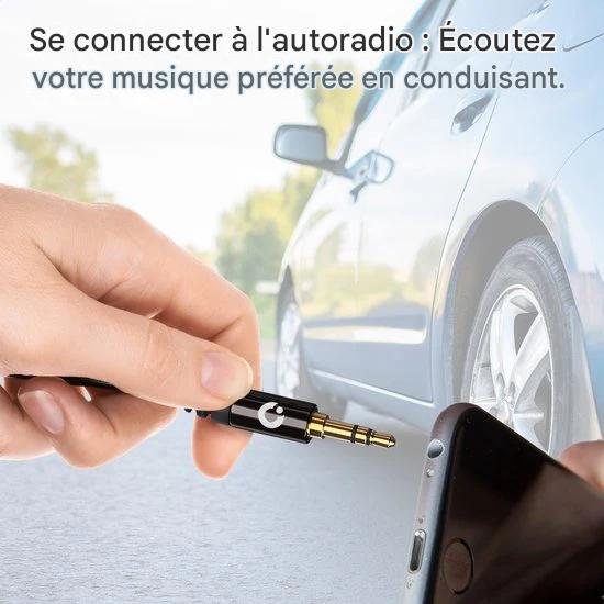 Auronic AUX Cable - Câble audio 1.5M - 3.5 mm - Mâle à Mâle - Noir
