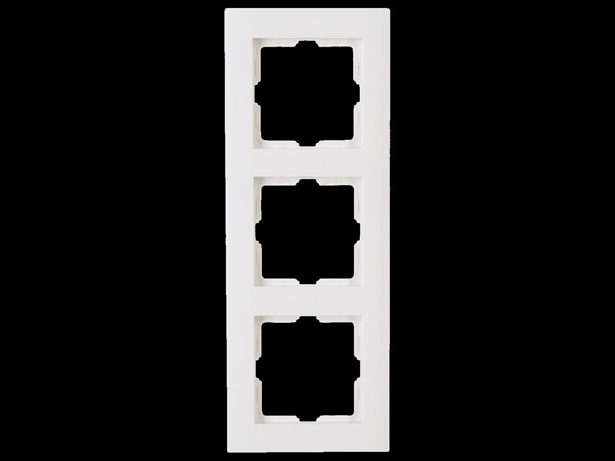 Cadre de recouvrement Kopp Athenis - Blanc brillant - 3 pièces