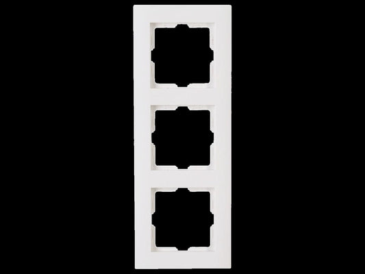 Cadre de recouvrement Kopp Athenis - Blanc brillant - 3 pièces