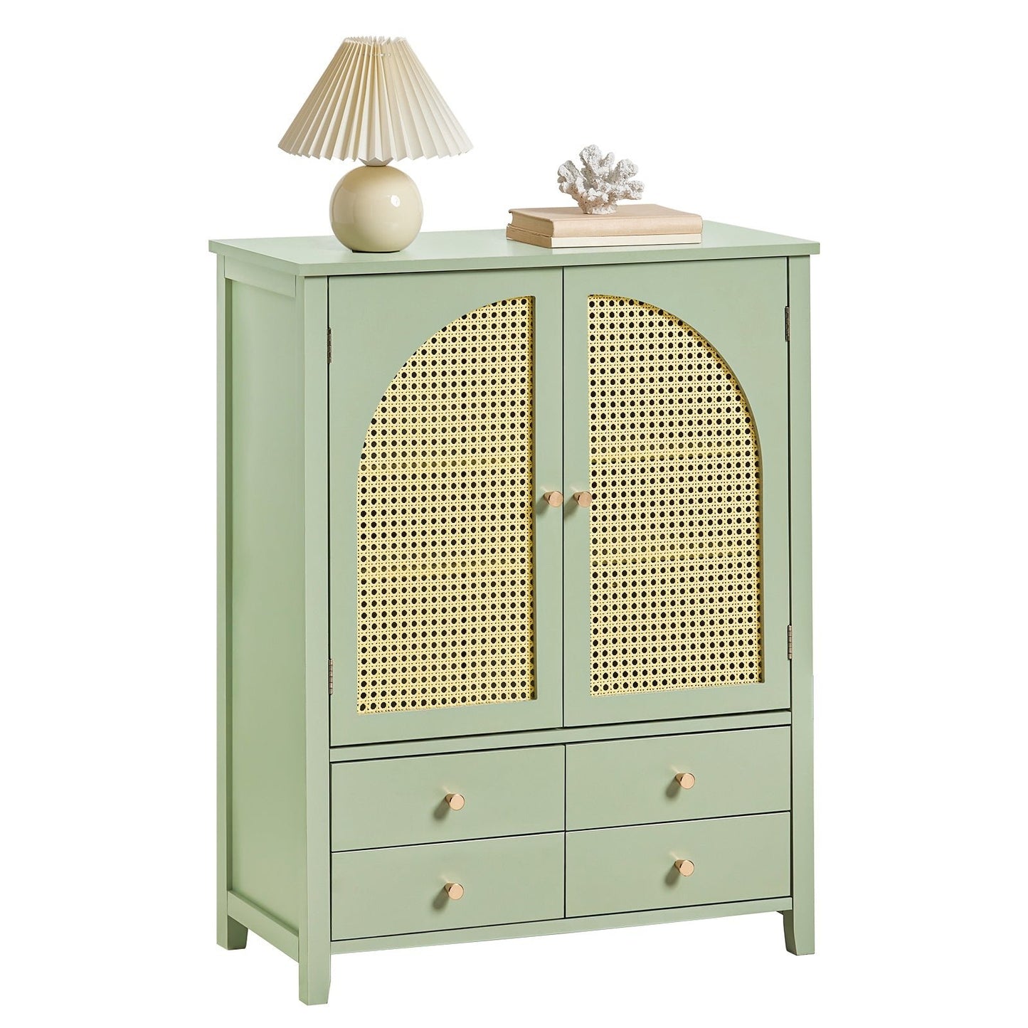 Meuble de rangement - SoBuy® - Meuble à chaussures - 4 tiroirs et 2 portes -