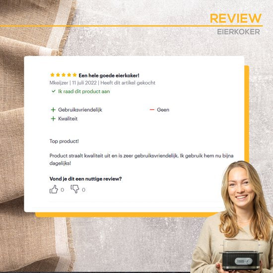 Cuit-oeufs électrique GoodForce - pour 1 à 6 oeufs - avec minuterie et alarme