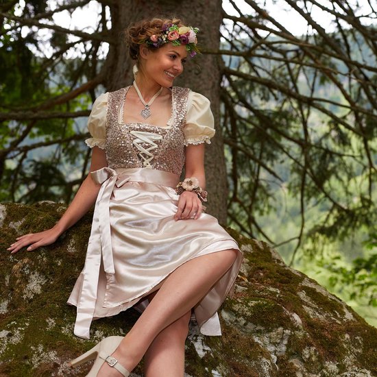 Dressforfun Mini-Dirndl Burgau modèle 2 L - déguisement costume halloween déguisements carnaval déguisements carnaval déguisements carnaval - 304682
